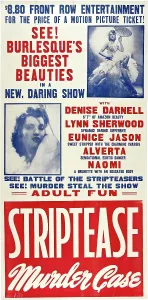 Stripper Prints: THE STRIPTEASE MURDER CASE, US poster art, 1950