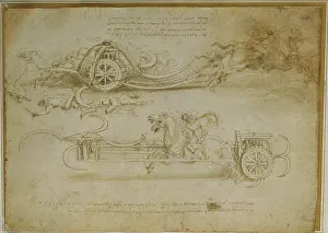 Wheel Prints: Studies of assault wagons fitted with scythes