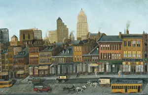 Skyscraper Prints: FROM MY STUDIO WINDOW, by John Kane, 1932, American painting, oil on canvas