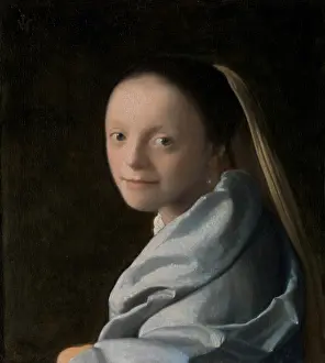 Genre Art Prints: STUDY OF A YOUNG WOMAN, by Johannes Vermeer