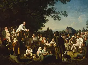 Candidate Prints: Stump Speaking, 1853-1854, by George Caleb Bingham