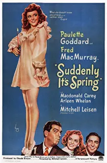 SUDDENLY IT'S SPRING, US poster art, from left: Paulette Goddard, Fred MacMurray, Arleen Whelan, Macdonald Carey, 1947