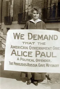 Suffrage Prints: Suffragette Lucy Branham protesting Alice Paul's arrest and incarceration for picketing the WHite House