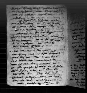Communes Prints: Suicide note, Written and signed by Annie Moore