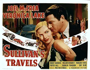 May Prints: SULLIVAN'S TRAVELS, from left: Veronica Lake, Joel McCrea, 1941