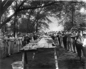 Images Dated 21st May 2008: Summer, Commercial Club entertaining with watermelons and lemonade, photograph 1917