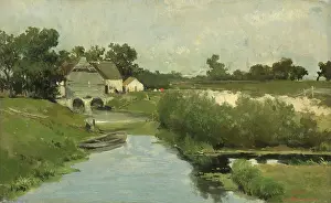 Reflections Prints: Summer Day, by Johan Hendrik Weissenbruch, c. 1870-1903, Dutch painting, oil on panel