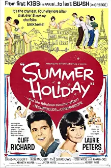 Swimsuit Prints: SUMMER HOLIDAY, US poster, bottom from left: Cliff Richard, Lauri Peters, 1963