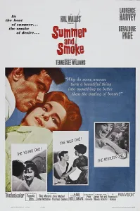 Geraldine Prints: SUMMER AND SMOKE, US poster, top from left: Laurence Harvey, Geraldine Page, 1961