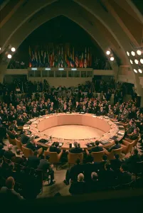 Images Dated 7th March 2012: Summit meeting of American Chiefs of State at Punta del Este, Uruguay. April 13, 1967