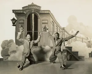 Harold Prints: SUN VALLEY SERENADE, Nicholas Brothers, 1941, doing a dancing split
