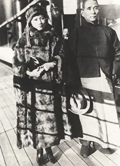 Kuomintang Prints: Sun Yat-sen, the Chinese revolutionary leader with his wife