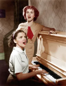 Playing Piano Prints: EVERY SUNDAY, front to back: Judy Garland, Deanna Durbin, 1936