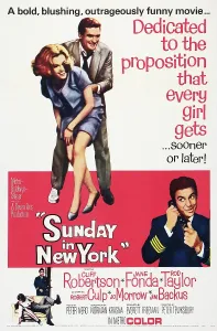 Talking On Phone Prints: SUNDAY IN NEW YORK, poster art