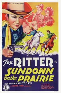 Ritter Prints: SUNDOWN ON THE PRAIRIE, US poster art, top left: Tex Ritter, 1939