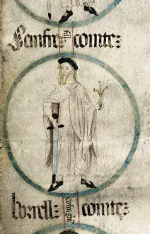 Parchment Prints: SUNIFRED I (?-950). Detail of Sunyer Icount of BarcelonaGirona and Osona