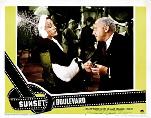 Movie Stars Prints: SUNSET BOULEVARD, lobbycard, from left: Gloria Swanson, Cecil B. DeMille, 1950