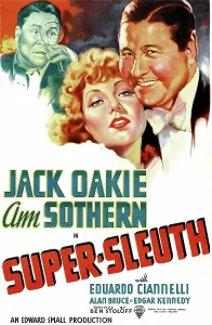 SUPER-SLEUTH, US poster art, from left: Jack Oakie, Ann Sothern, Jack Oakie, 1937