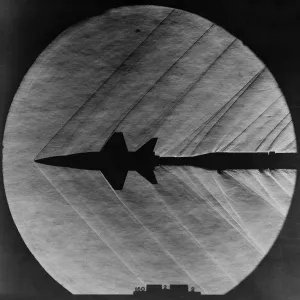 Physics Prints: Supersonic Shocks waves attached to a small scale model of the X-15 experiment rocket plane