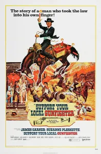 Horseback Prints: SUPPORT YOUR LOCAL GUNFIGHTER, US poster, James Garner (top), 1971