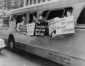 Buses Prints: Supporting the Freedom Riders. Members of the Washington Freedom Riders Committee