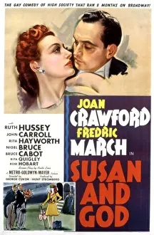 Crawford Prints: SUSAN AND GOD, US poster art, Joan Crawford, Fredric March, 1940