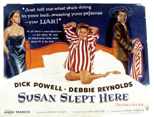 Francis Prints: SUSAN SLEPT HERE, Anne Francis, Debbie Reynolds, Dick Powell, 1954