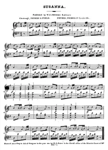 Sheet Music Prints: Susanna, popularly known as Oh! Susanna