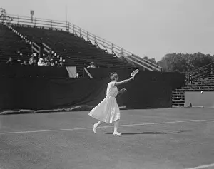 Tennis Prints: Susanne Lenglen, French tennis Champion at Forest Hills