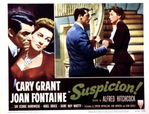 Husband Prints: SUSPICION, Cary Grant, Joan Fontaine, 1941