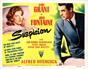Fontaine Prints: SUSPICION, US poster, Joan Fontaine, Cary Grant, 1941