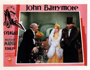 Overcoat Prints: SVENGALI, from left, Luis Alberni, Marian Marsh, John Barrymore, 1931