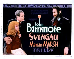 Horror Movies Prints: SVENGALI, from left, Marian Marsh, Bramwell Fletcher, John Barrymore, 1931