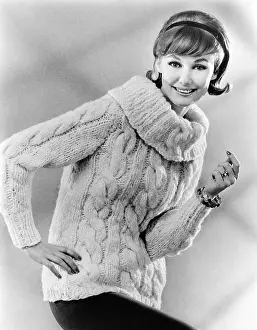Cowl Neck Prints: Sweater with a large cowl neck
