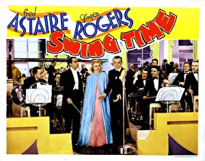 Georges Prints: SWING TIME, from left, Georges Metaxa, Ginger Rogers, Fred Astaire, 1936