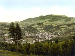 Switzerland Prints: Switzerland, Wald, general view, Zurich, photochrom, circa early 1900s