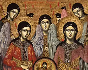 Archangel Prints: Synaxis of the Archangels, by unknown artist from Myzeqeja