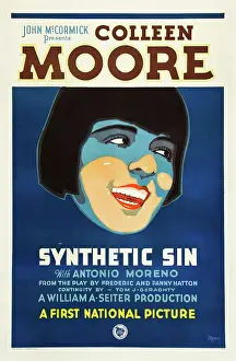 Colleen Prints: SYNTHETIC SIN, Colleen Moore on poster art, 1929
