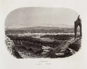 Aisan Prints: Syria (1863). Damascus. Picture of the 'Historia General de las Misiones' (General History of Missions)