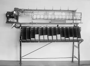 Punch Cards Prints: Tabulating machine used in the 1920 United States census