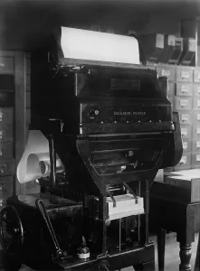 Punch Cards Prints: Tabulator-Printer used by the U.S. Navy Department in 1917