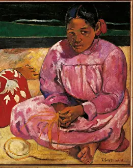 One Young Woman Only Prints: Tahitian Women, by Paul Gauguin