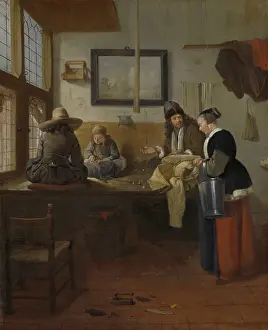 Artisan Prints: The Tailor's Workshop, by Quiringh van Brekelenkam, 1661, Dutch painting, oil on panel