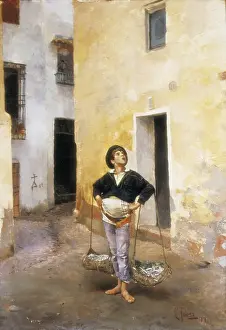 Shop Prints: TALAVERA, Leoncio (1853-1878). The Cenachero (Fish Seller)