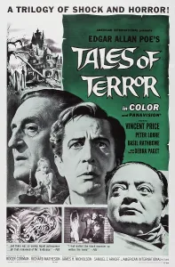 Price Prints: TALES OF TERROR, l-r: Basil Rathbone, Vincent Price, Peter Lorre on poster art, 1962