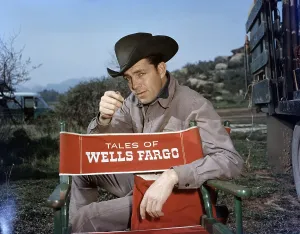 1950s Candids Prints: TALES OF WELLS FARGO, Dale Robertson, on-set, 1957-62