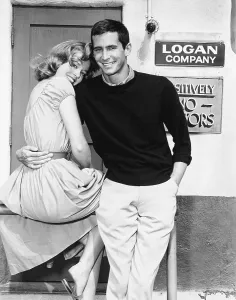 Perkins Prints: TALL STORY, from left: Jane Fonda, Anthony Perkins on set, 1960
