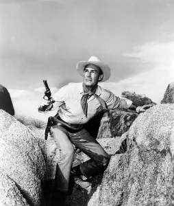 THE TALL T, Randolph Scott, 1957