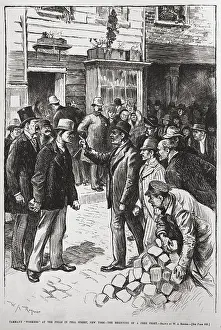 Riots Prints: Tammany workers at the polls in Pell Street