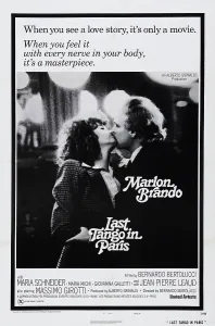 Sexual Prints: LAST TANGO IN PARIS, US poster, from left: Maria Schneider, Marlon Brando, 1972